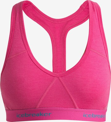 ICEBREAKER Bustier Sport BH 'Sprite' in Pink: predná strana