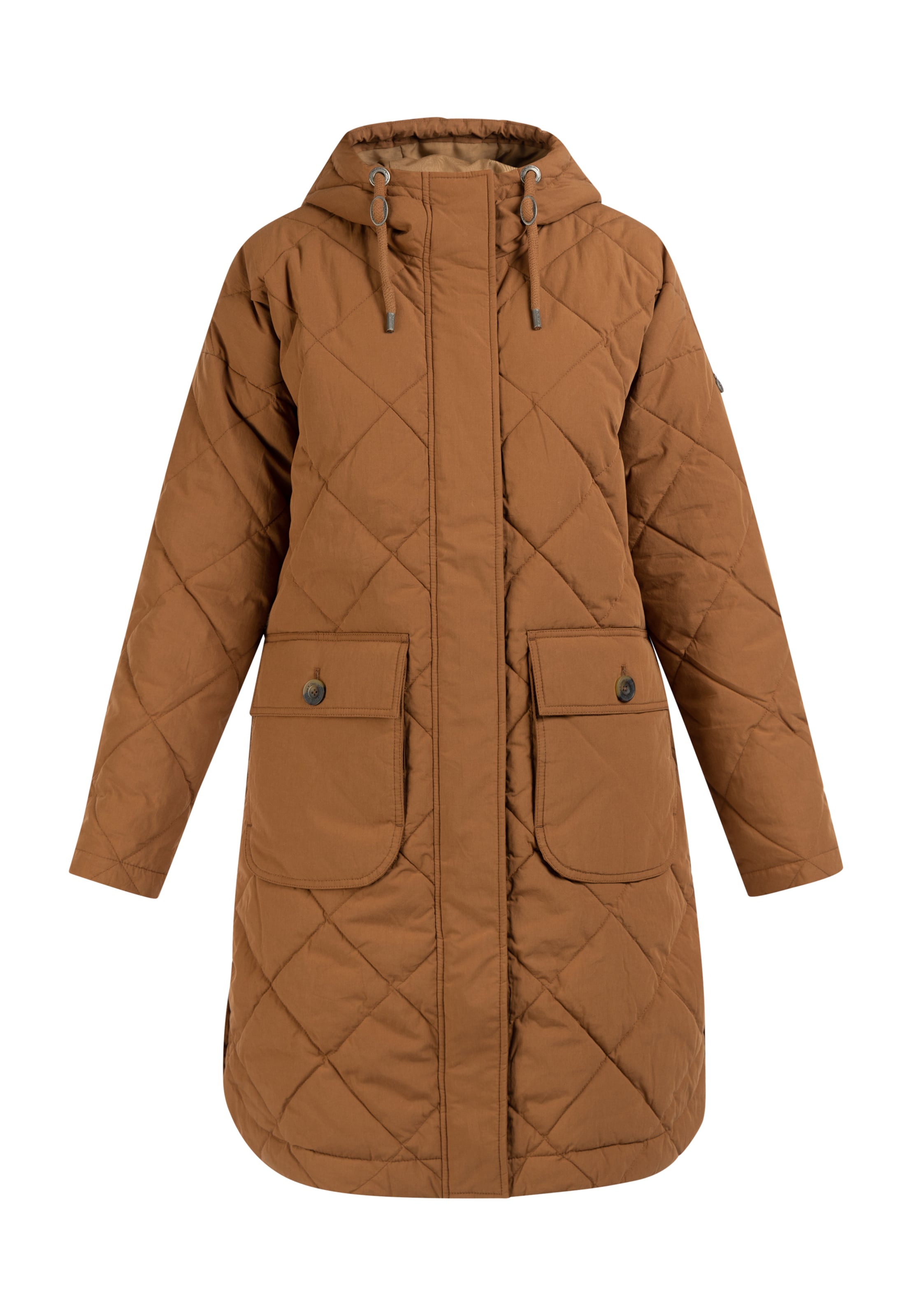 DreiMaster Vintage Ανοιξιάτικο και φθινοπωρινό παλτό σε καφέ: μπροστά