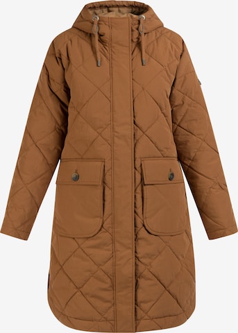 DreiMaster Vintage Between-Seasons Coat in Brown: front