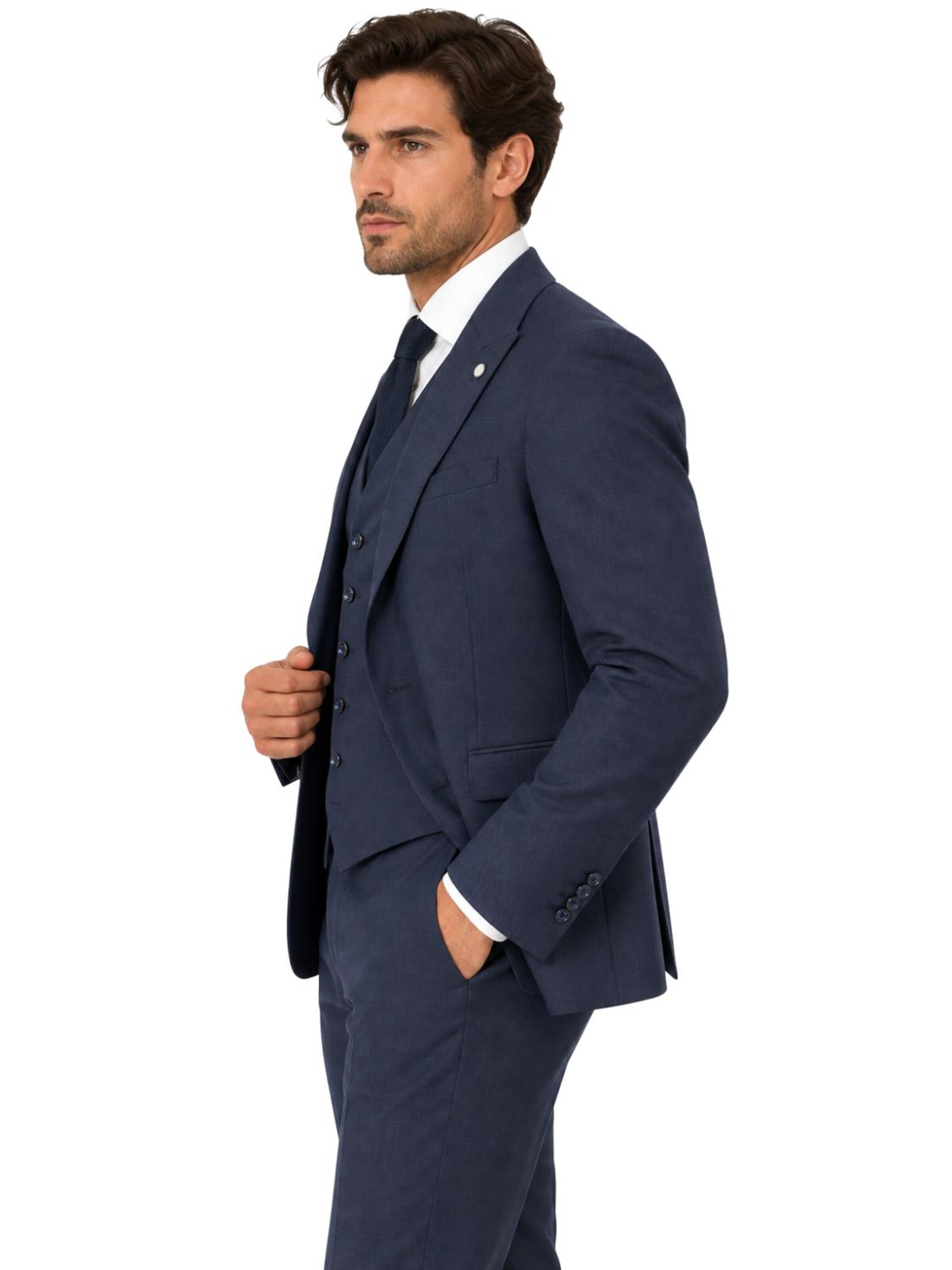 Guild Slim fit Suit 'Slim fit Business Anzug' in Blue