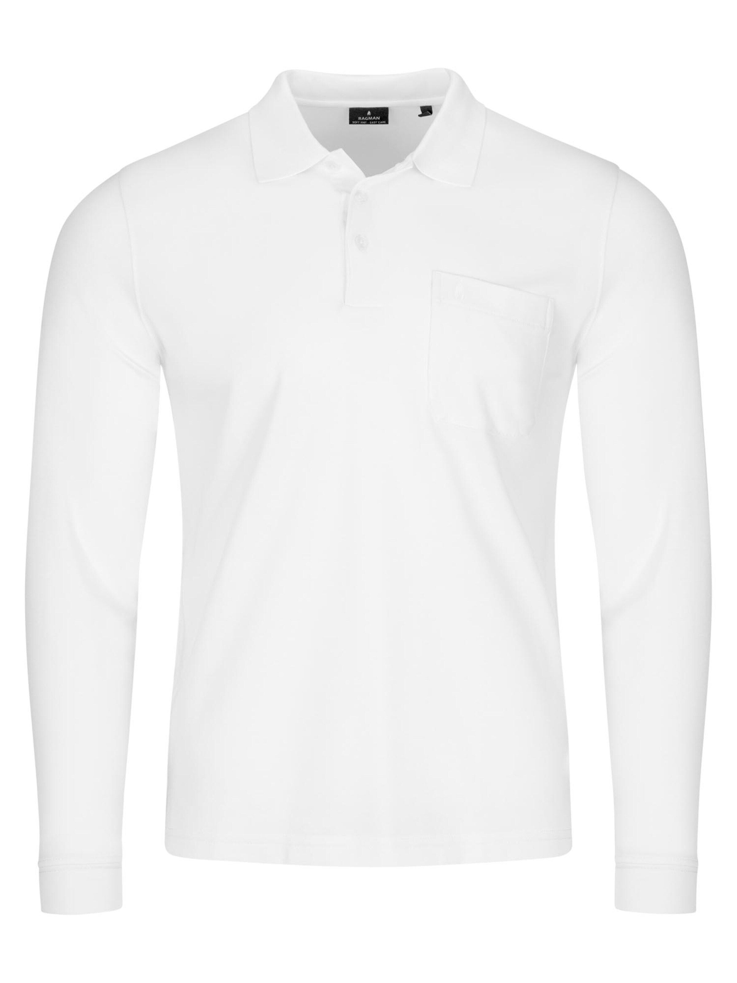 Ragman Shirt 'Basic' in White: front