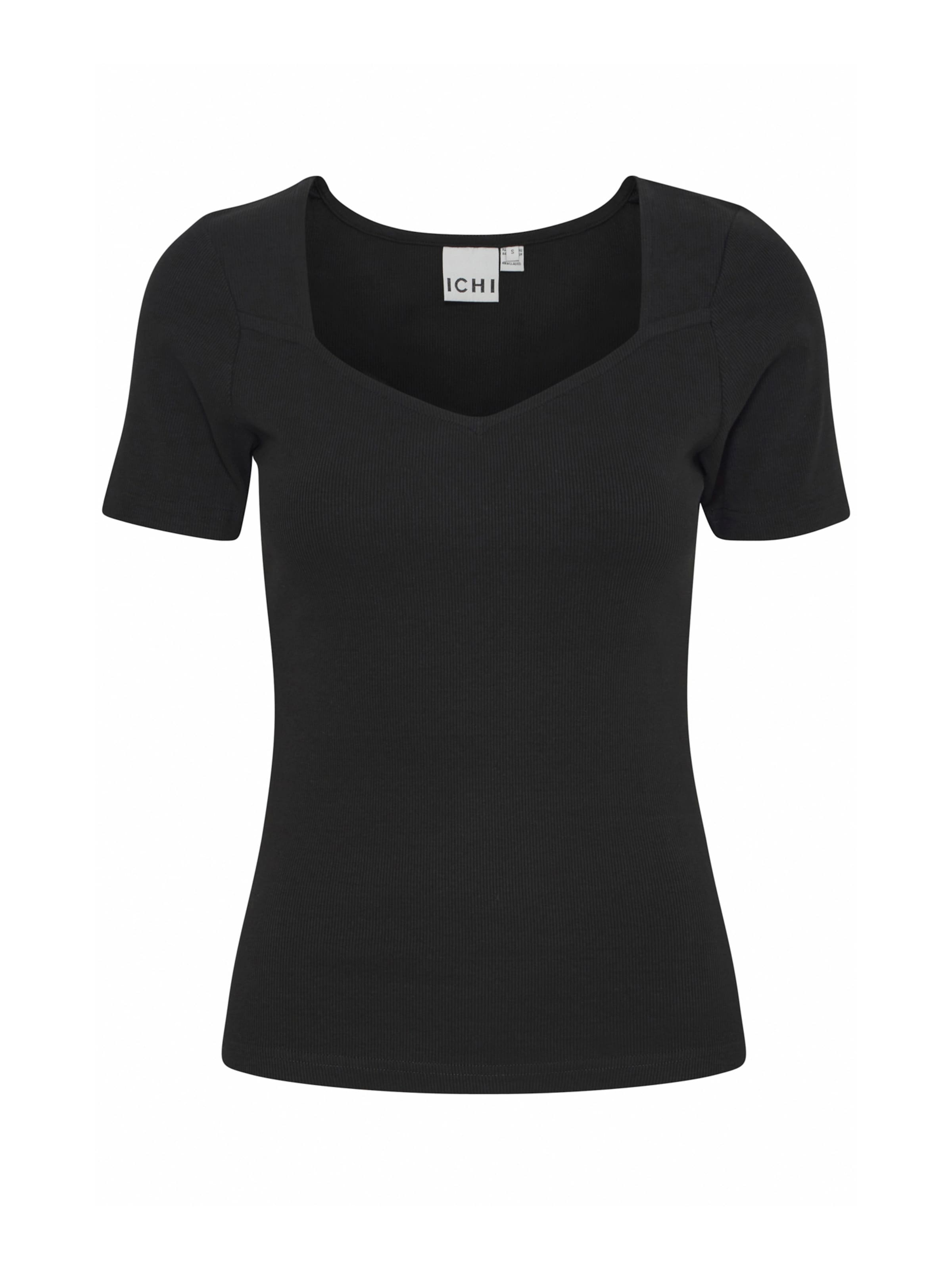 ICHI Tričko 'IHOreta' - Čierna: predná strana