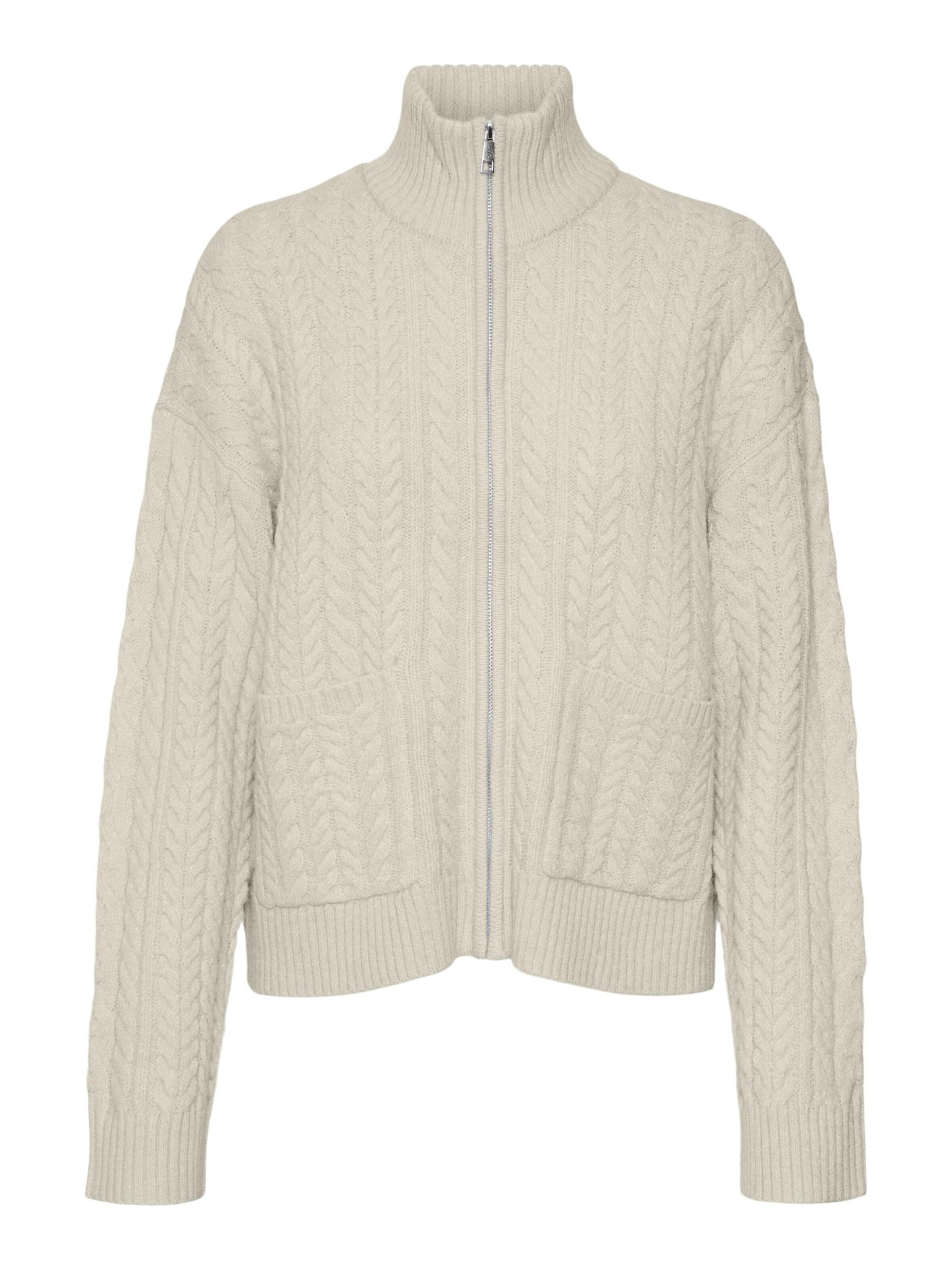 VERO MODA Gebreid vest in Beige: voorkant