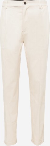 Calvin Klein Bandplooibroek in Beige: voorkant