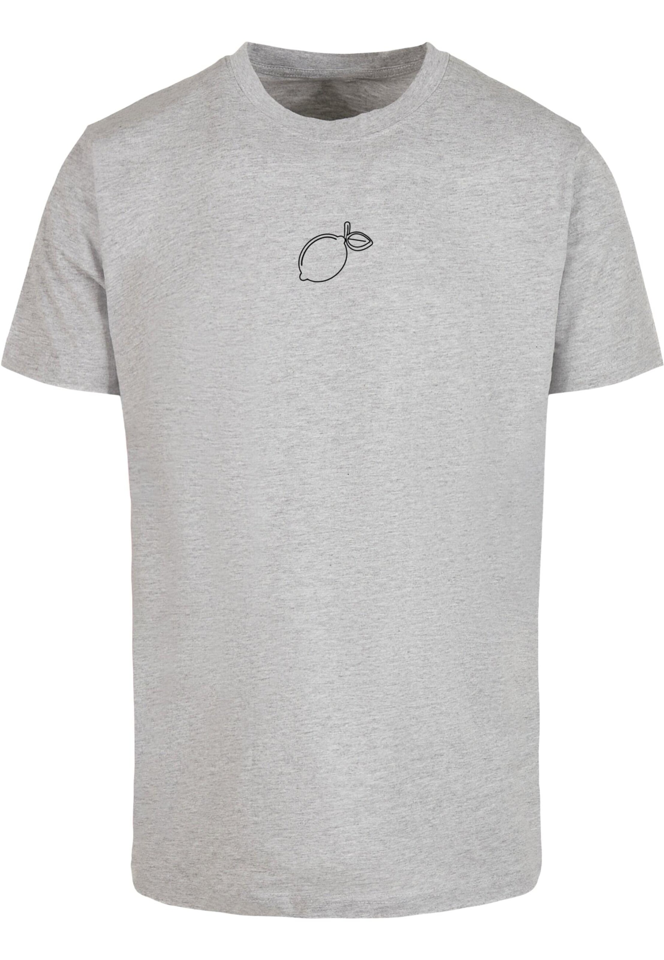 Merchcode T-Shirt 'Summer - Lemon' in Grau: Vorderseite