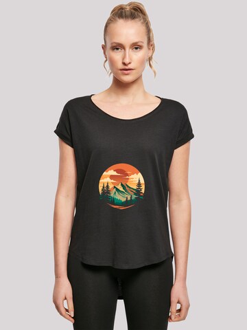 F4NT4STIC Shirt 'Sonnenuntergang Berglandschaft' in Black: front
