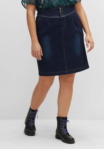 SHEEGO Rok in Blauw: voorkant