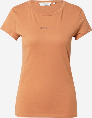 T-shirt TOM TAILOR DENIM en orange : devant