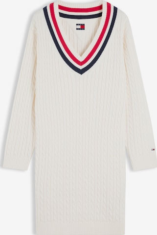Tommy Jeans Úpletové šaty – bílá: přední strana