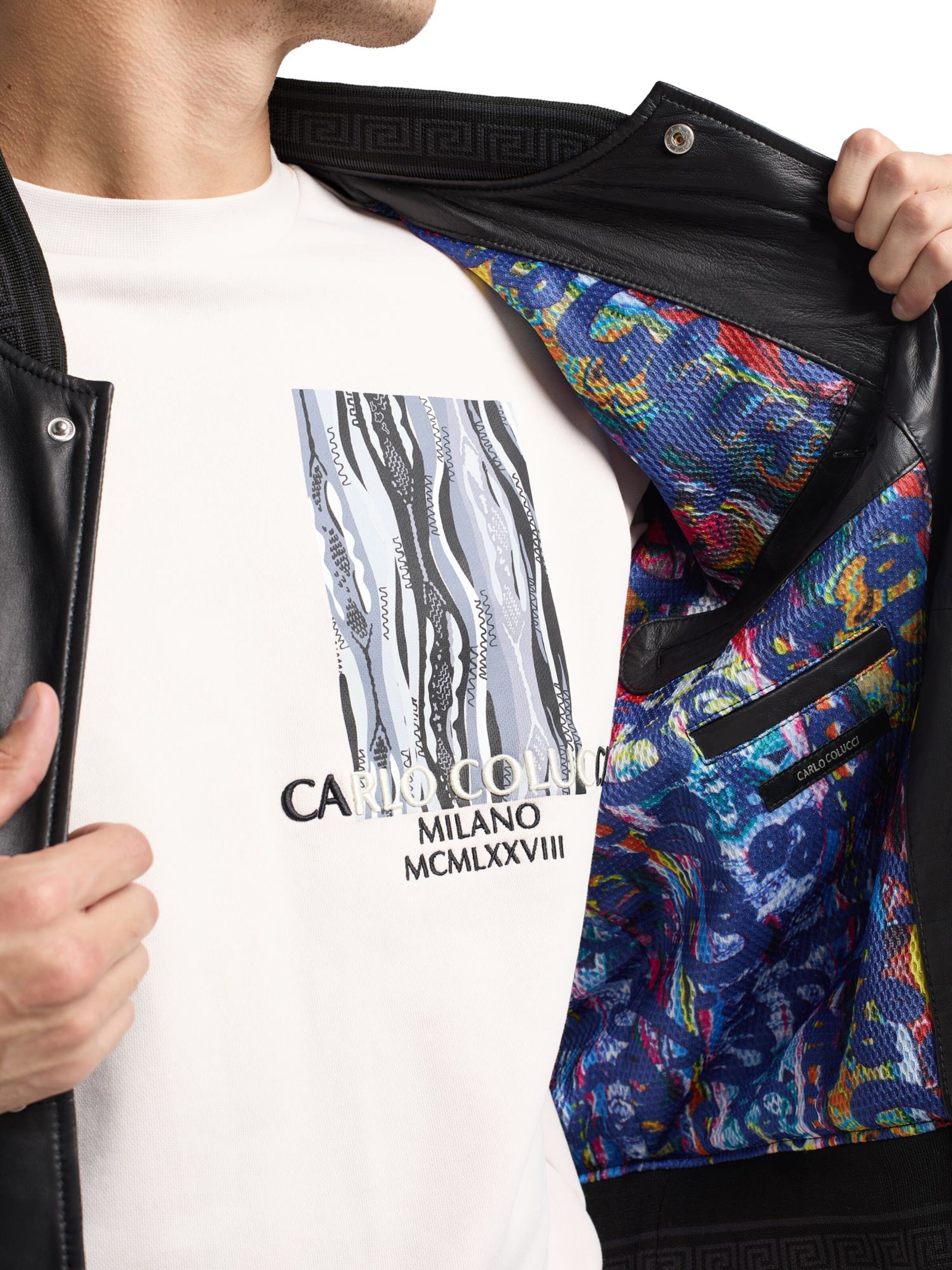 Carlo Colucci Between-season jacket ' DeLorenzo ' in Black