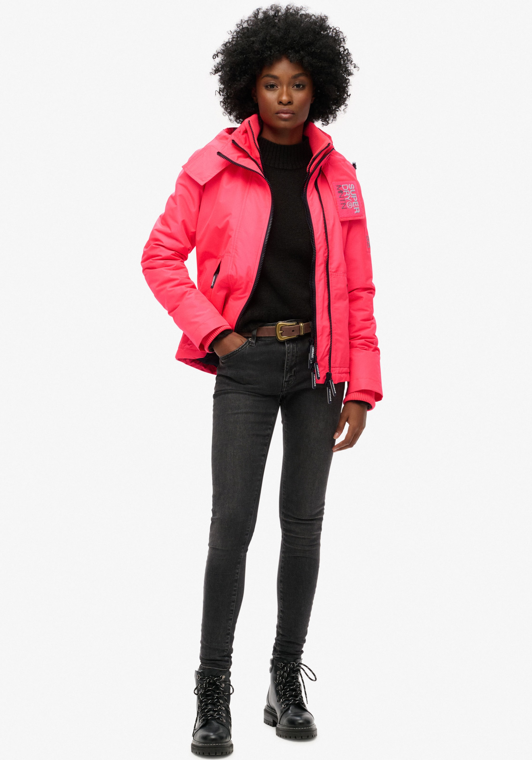 Superdry Winter Jacket 'Mountain' in Pink