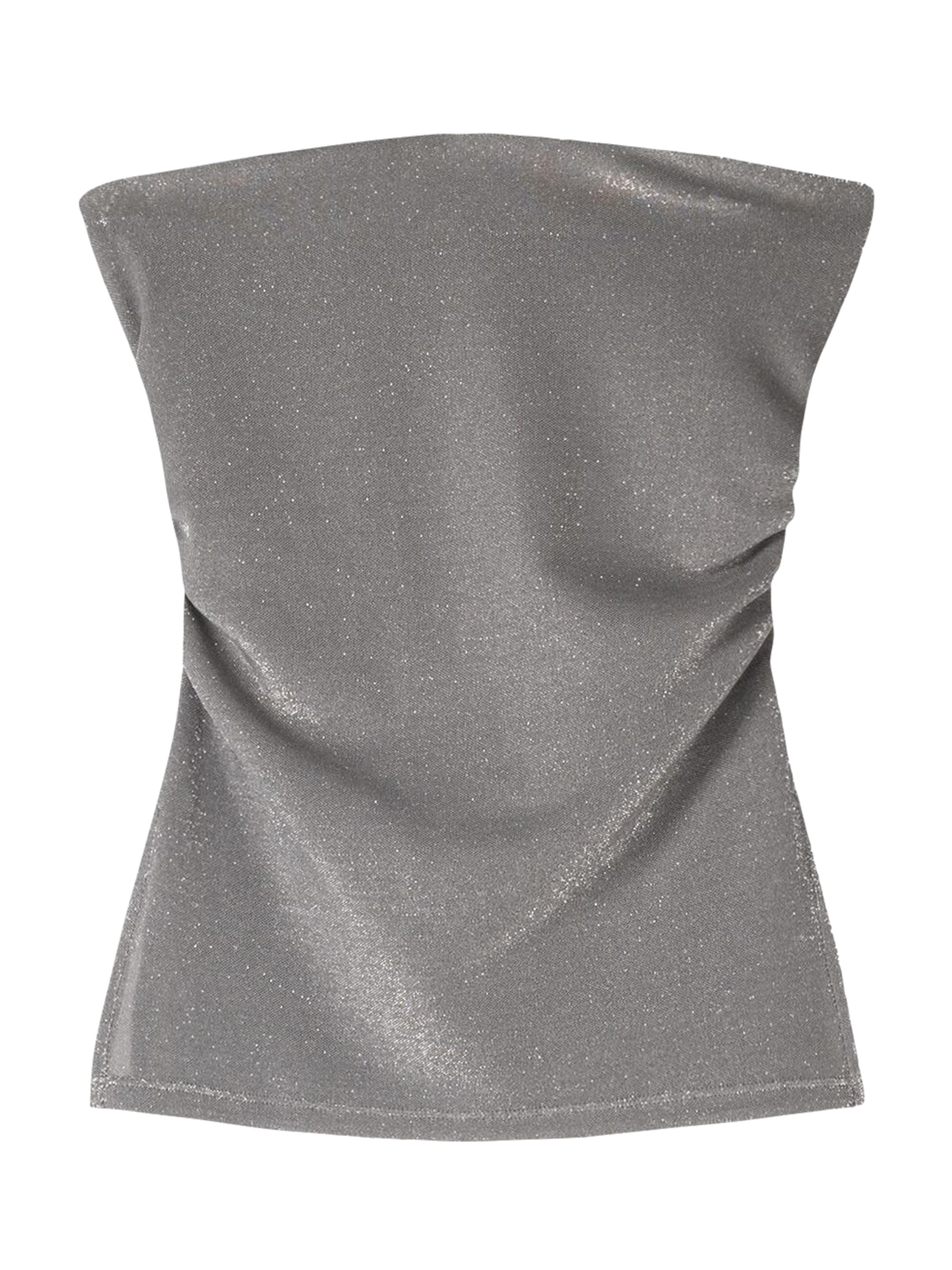 Top di Bershka in argento: frontale