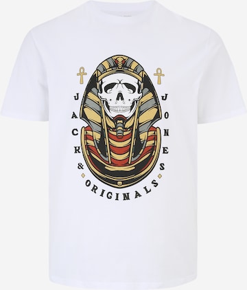 T-Shirt 'HEAVENS' Jack & Jones Plus en blanc : devant