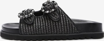 Mule Derimod en noir : devant