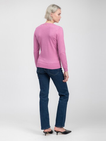 Influencer Strickjacke in Pink
