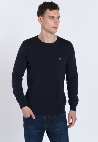 DENIM CULTURE - Pullover ' NARCISO ' em azul: frente