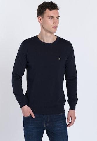 DENIM CULTURE Pullover  ' NARCISO ' in Blau: predná strana