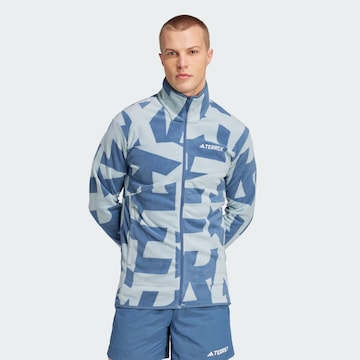 ADIDAS TERREX Funktionele fleece-jas in Blauw: voorkant