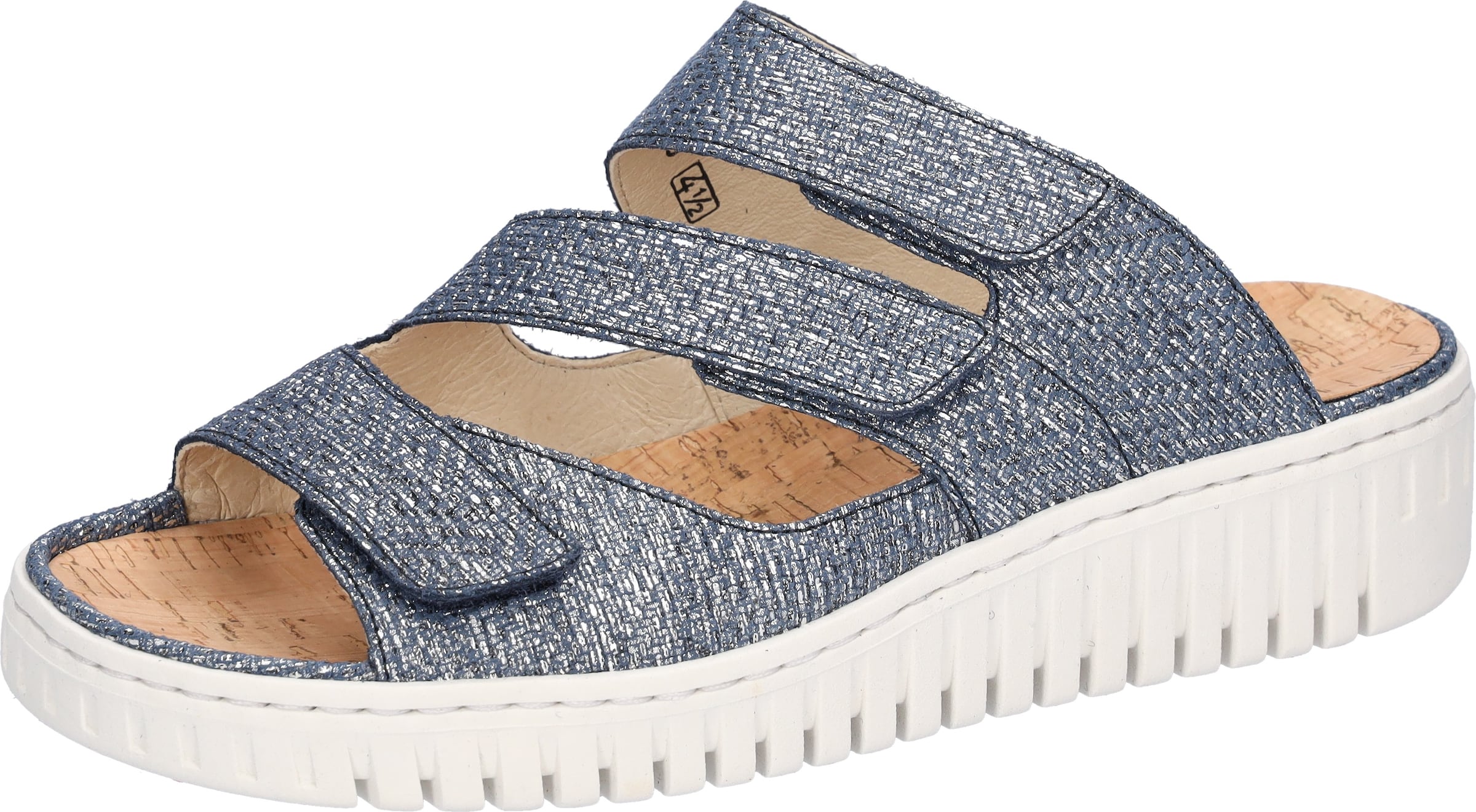 WALDLÄUFER Mule 'H-Willow' in Blue: front