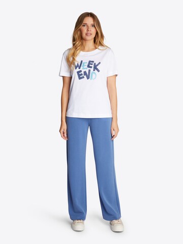 Rich & Royal Wide leg Trousers in Blue