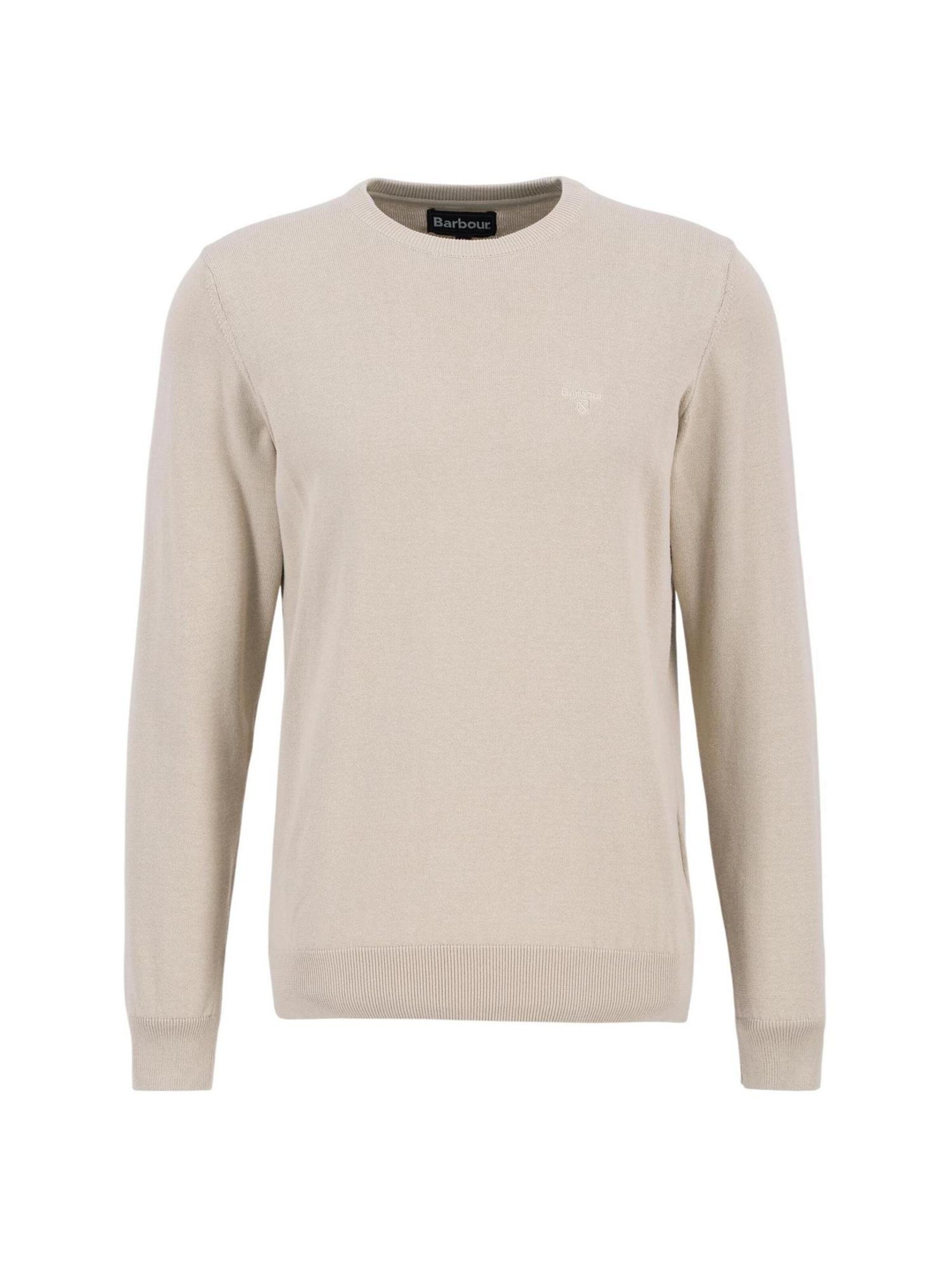 Barbour - Jersey 'PIMA COTTON CREW MKN0932' en beige: frente