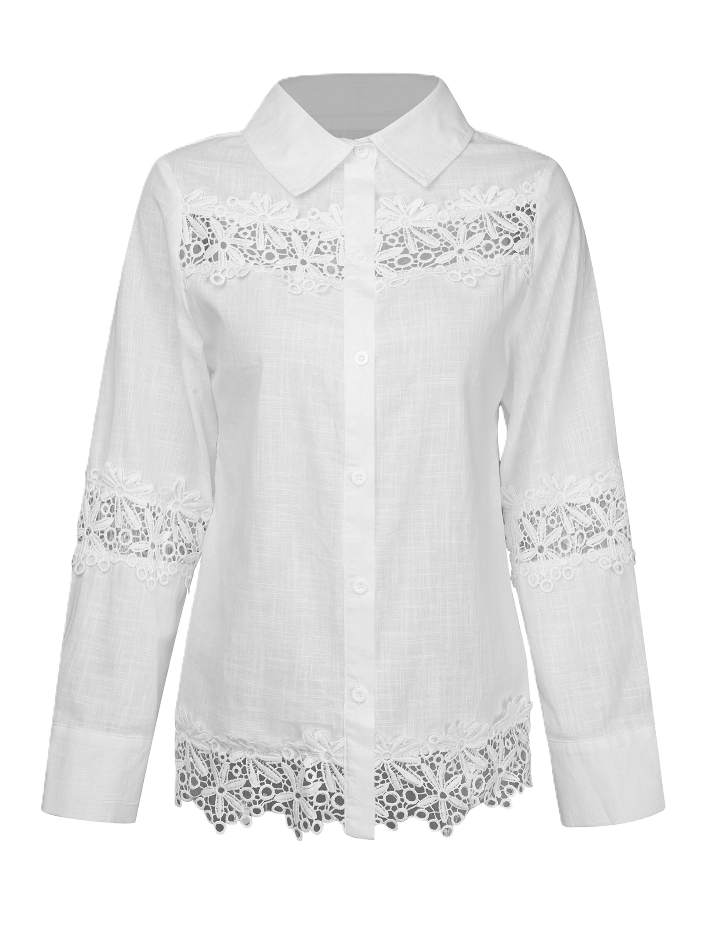 LapaPlus Bluse 'Women Tops' in Weiß: Vorderseite