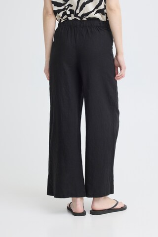 ICHI Wide leg Trousers 'IHLinno' in Black