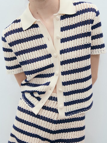 MANGO Gebreid vest 'MIFFY' in Blauw