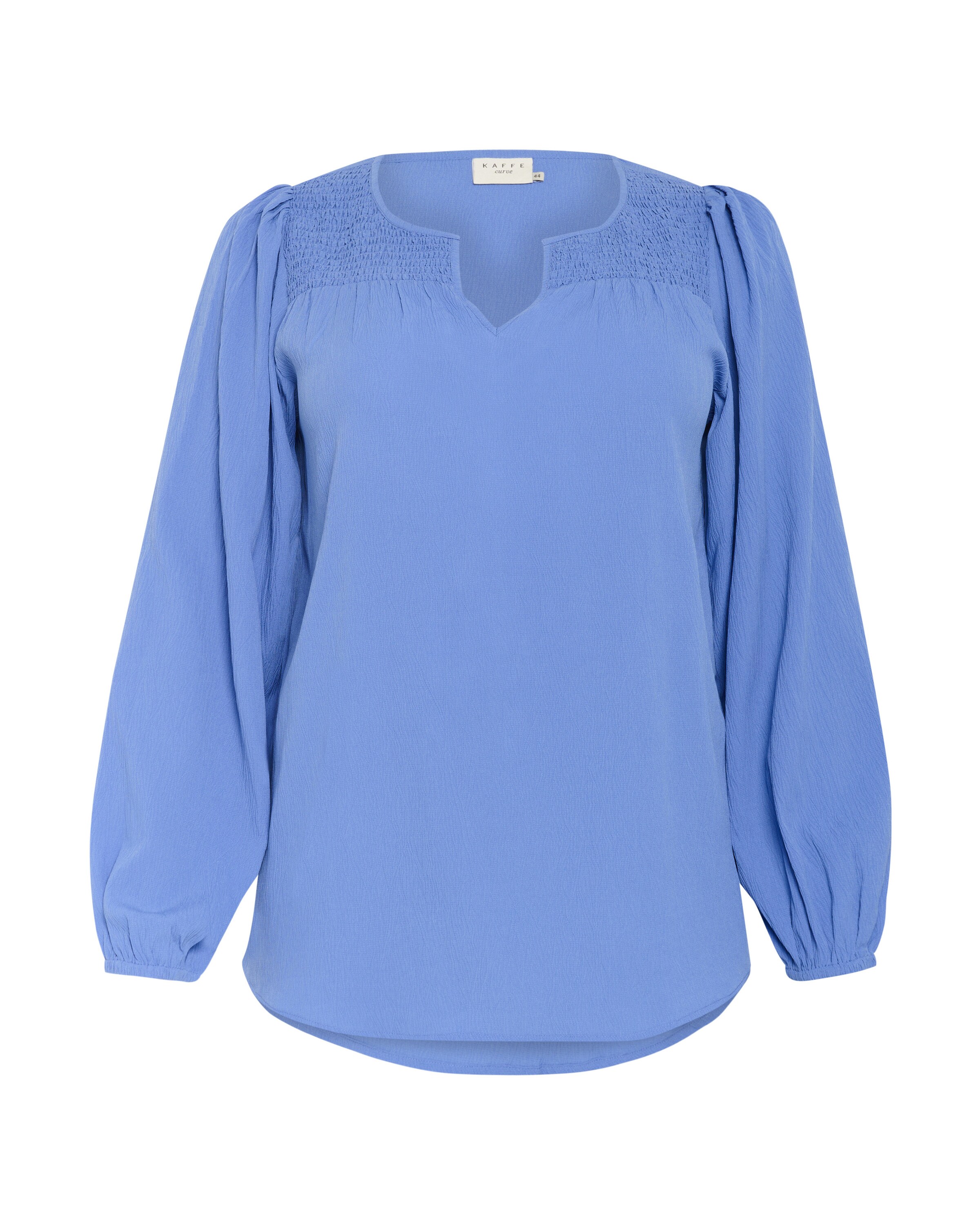 KAFFE CURVE Bluse 'Lunda' in Blau: Vorderseite