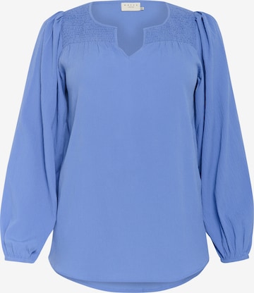 KAFFE CURVE Bluse 'Lunda' in Blau: Vorderseite