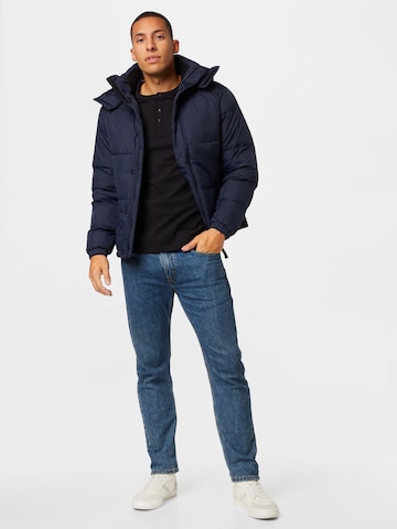 !Solid Winter Jacket in Blue