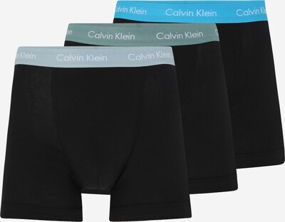 Calvin Klein Underwear Boxers en bleu fumé / bleu clair / noir / blanc, Vue avec produit