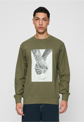 MT Men Sweatshirt 'Trust 2.0' in Grün: Vorderseite
