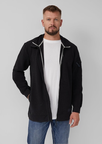 s.Oliver Sweatjacke in Schwarz: Vorderseite