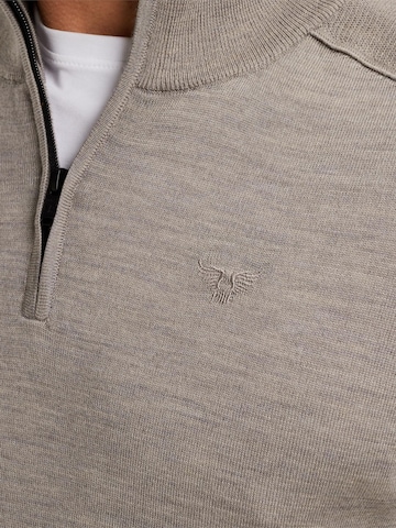PME Legend Tröja 'Pullover in 100% premium merino wool' i beige