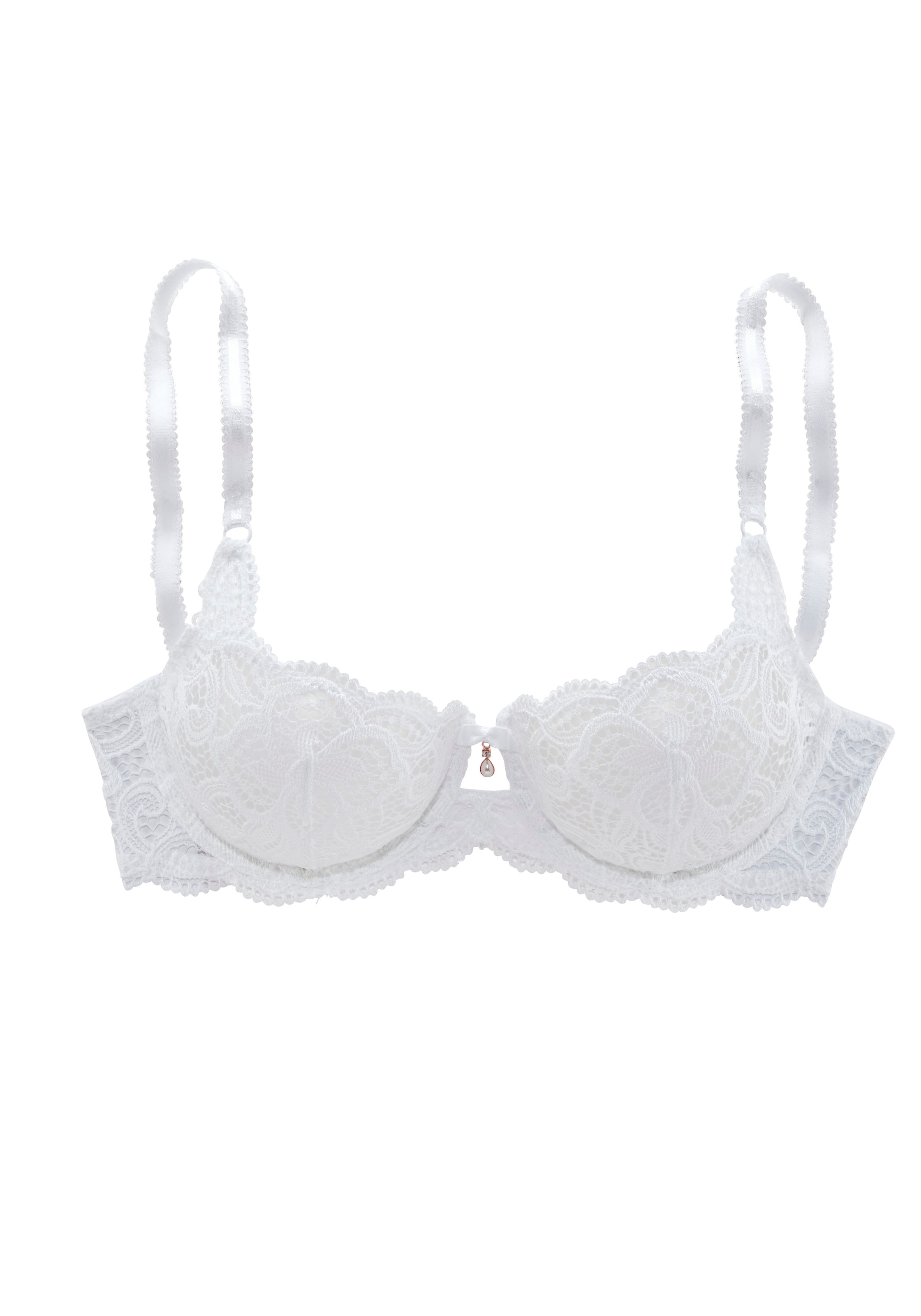 LASCANA Korzetová Podprsenka – bílá: přední strana