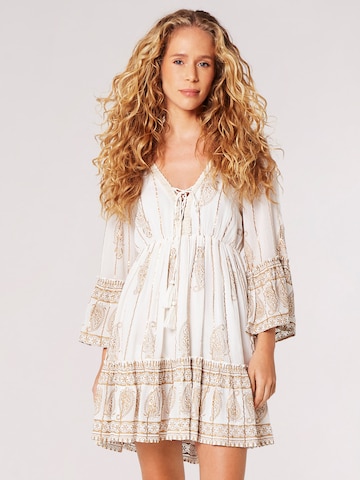 Apricot Dress in Beige: front