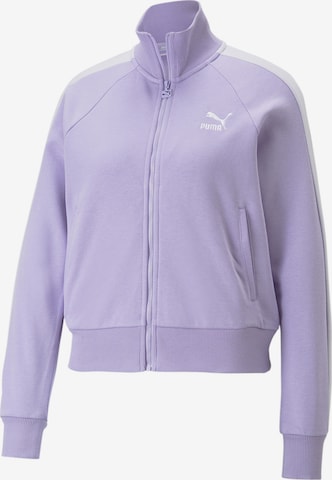 PUMA Athletic Sweatshirt 'Iconic T7' in Purple: front