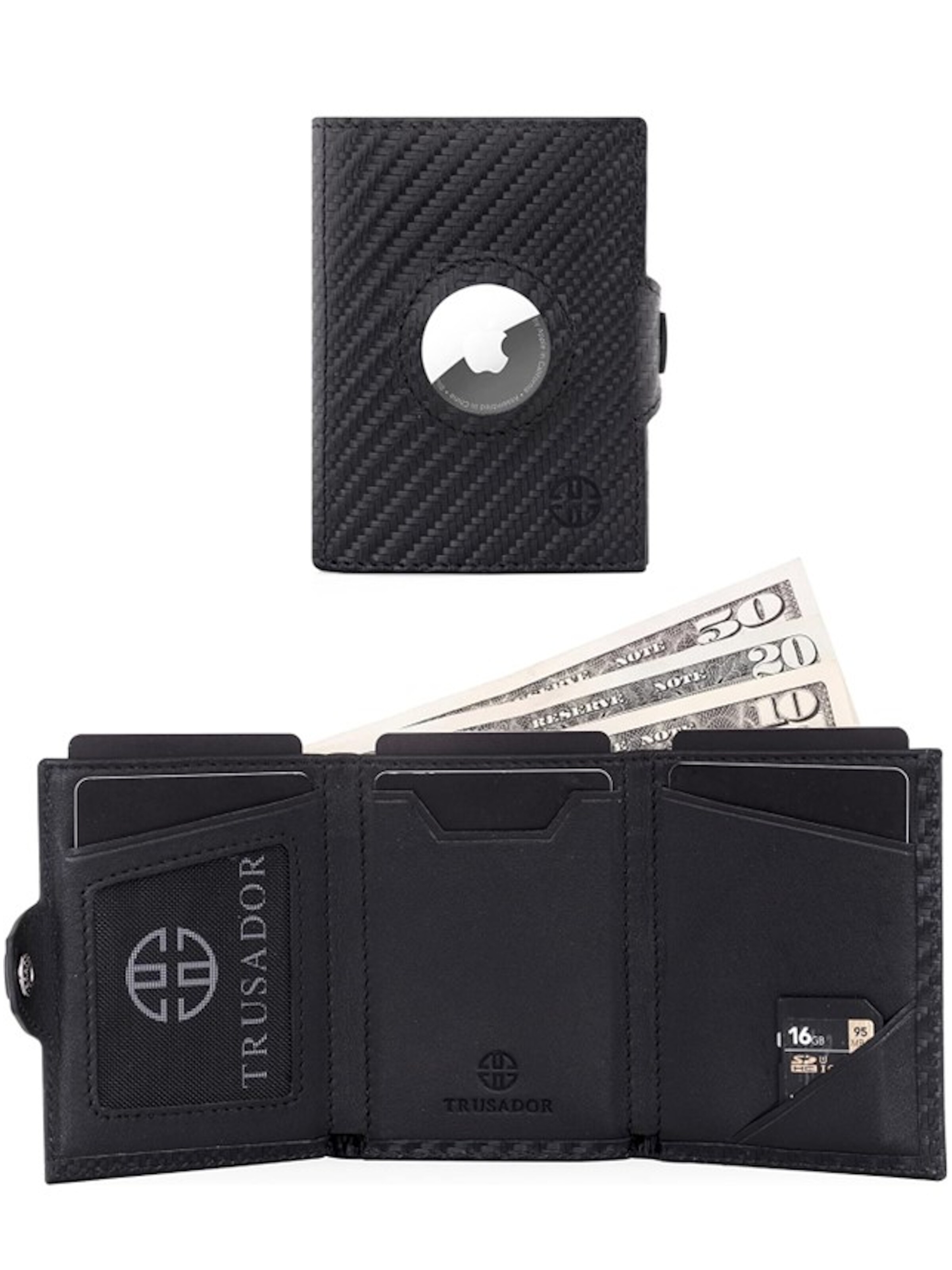 Trusador Wallet 'Verona AirTag' in Grey