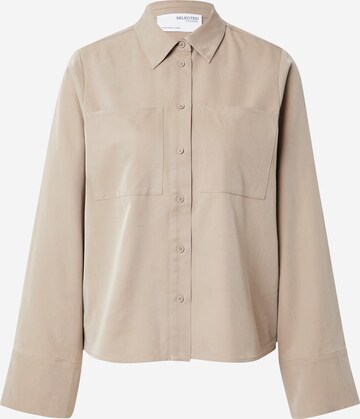 SELECTED FEMME Blouse 'REBA' in Beige: voorkant