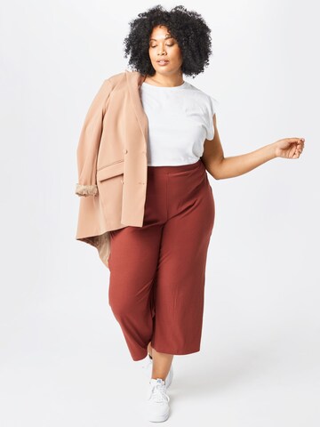 ABOUT YOU Curvy Loose fit Trousers 'Thore' in Brown