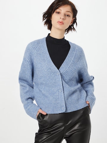 WEEKDAY Knit Cardigan in Blue: front