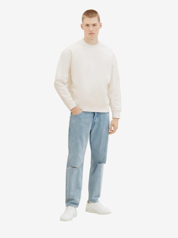 TOM TAILOR DENIM Sweatshirt in Weiß