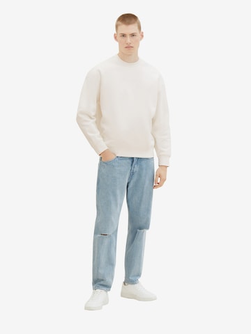 TOM TAILOR DENIM Sweatshirt i hvid