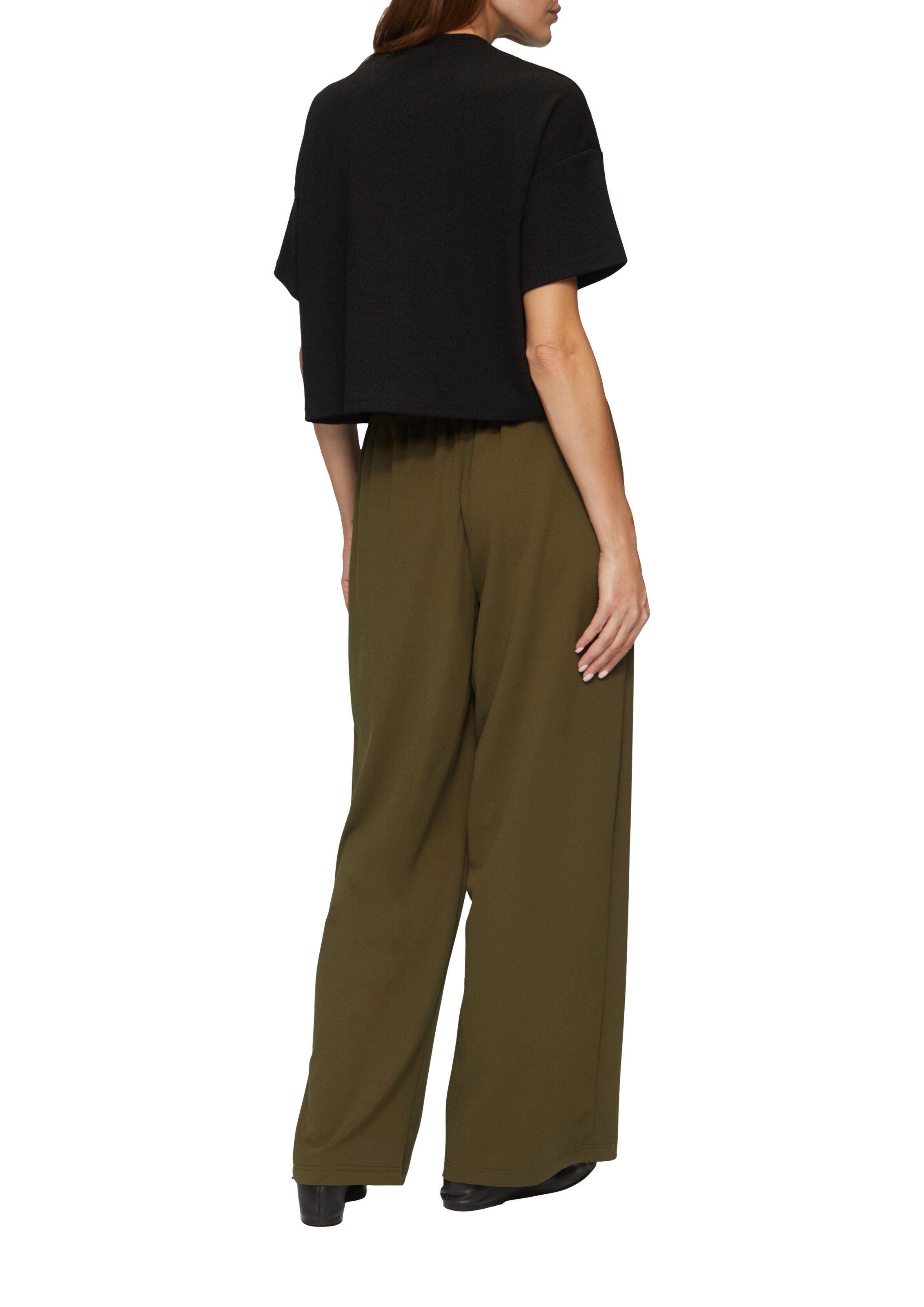 QS Wide Leg Hose in Grün