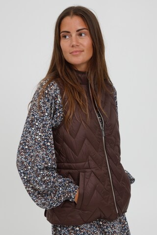 Fransa Vest 'FRBAPADDING 3' in Brown: front