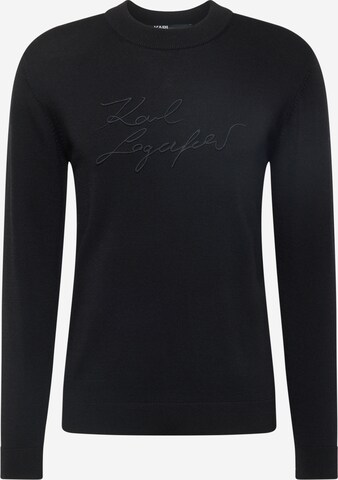 Pullover di Karl Lagerfeld in nero: frontale