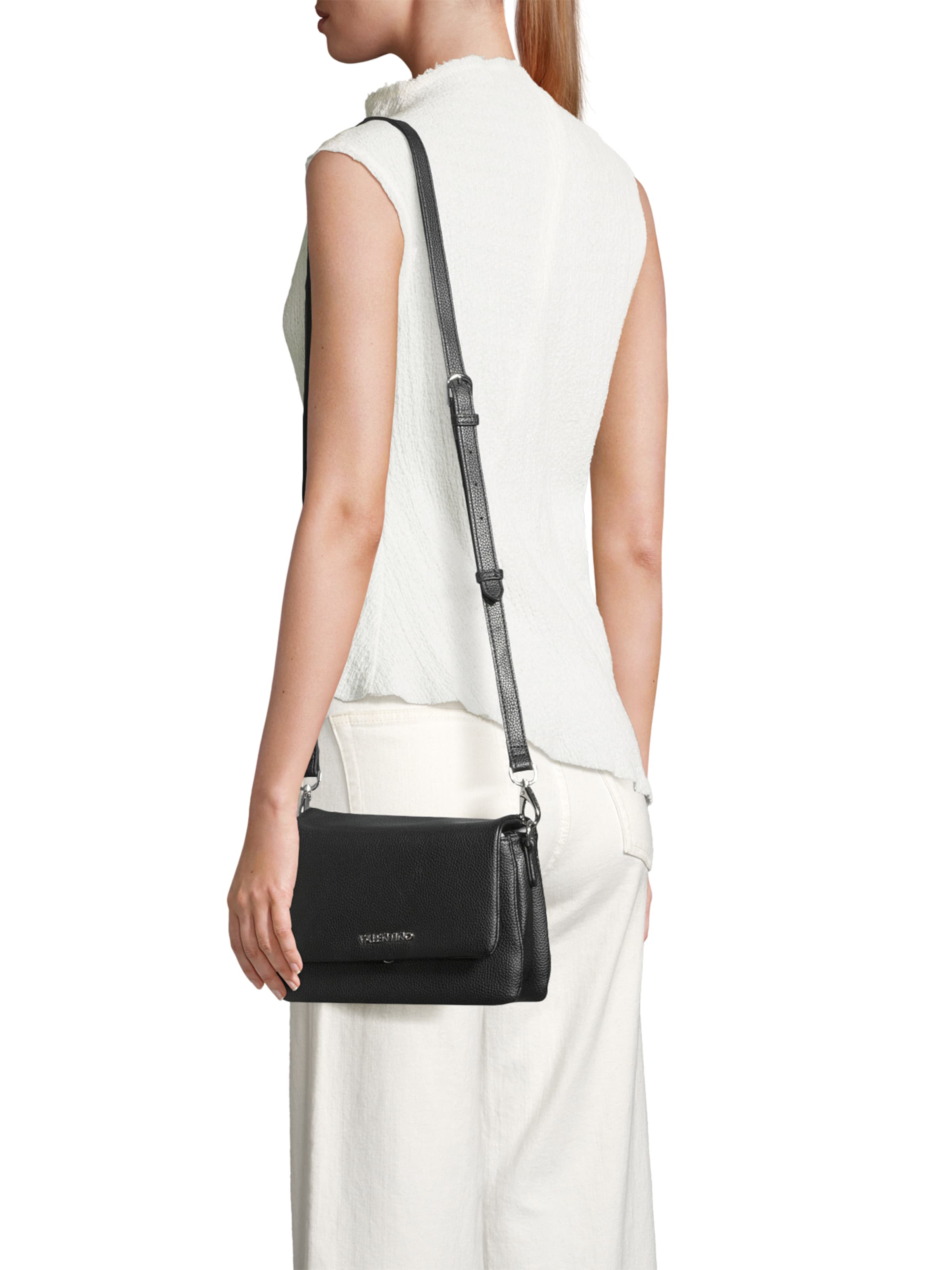 Geantă de umăr de la Valentino Bags pe negru: față