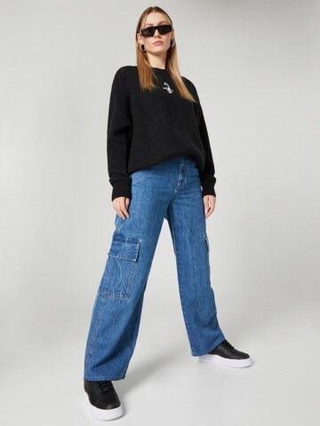 VIERVIER Wide Leg Jeans 'Bianca' in Blau