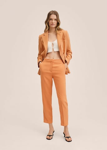 MANGO Regular Pleated Pants 'Tempo' in Orange